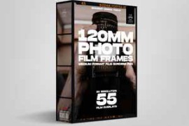 Free Download:Sickboat 120mm Photo Film Frames PNG Medium Format Film Borders PNG (8K)