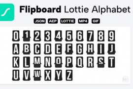 Flip Board Lottie Alphabet 42085458