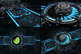 Sci-Fi Technological Energy Logo 46190539