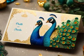 Peacock Theme Wedding Invitation 3D Design Slideshow 49920911
