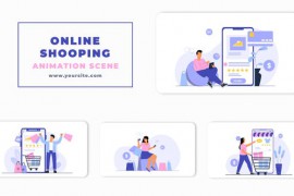 Online Shopping Flat Character Animation Scene 46438064