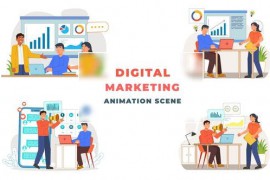 Digital Marketing Animated Scene 43396457