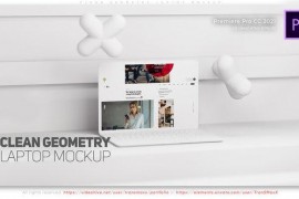 Clean Geometry Laptop Mockup 45580123
