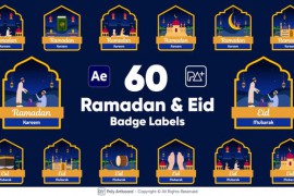 Ramadan & Eid Badge Labels For After Effects 51141285