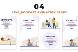 Live Podcast 2D Vector Flat Character Instagram Story 48655683