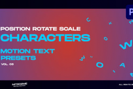 Characters Motion Text: Position Rotate Scale Vol. 03 for Premiere Pro 45890395