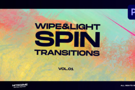 Wipe and Light Spin Transitions Vol. 01 for Premiere Pro 45849894