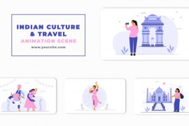 Indian Dance Culture and Tourist Places Animation Scene 46438428