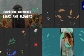 Cartoon Animated Leafs And Flowers for After Effects 43360764