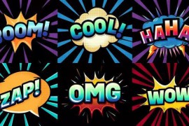 Cartoon Comic Word Overlays 49538787