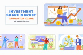 Investment and Share Market Character Animation Scene 46437798
