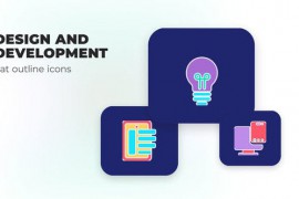 Design and Development - Flat Outline Icons 45844544