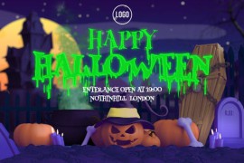 3D Cartoon Halloween Intro 48369781