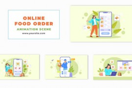 2D Character Animated Scene of Food Ordering App 48569166
