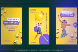 International Day of Happiness Emoji Instagram Story MOGRT 47955613