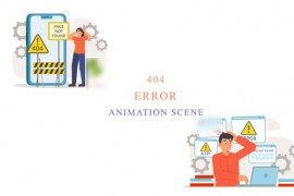 404 Error Animation Scene 43066779