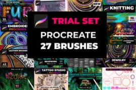 CreativeMarket – Trial set of 27 brushes Procreate 5802646