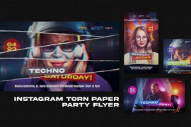 Instagram Torn Paper Party Flyer 51022887
