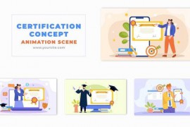 Digital Cartoon Design Certification Concept Animation Scene 49481002
