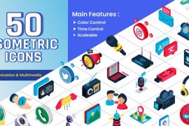 Isometric Icons - Communication & Multimedia 44834580