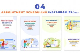 Flat Design Character Scheduling Appointments Instagram Story Template 48623308