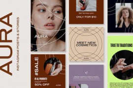 AURA - BEAUTY INSTAGRAM POSTS & STORIES PACK 50797688
