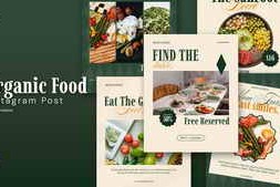 Free Download:Organic Food Instagram Post Pack 