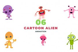 Cartoon Character Aliens Animation Scene 47390179
