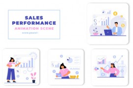Sales Performance Animation Scene After Effects Template 45457042