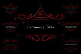 Ornamental Titles // After Effects 45955329