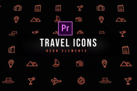 Travel Neon Icons 47199729