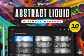 Free Download:Procreate Abstract Liquid Brushes