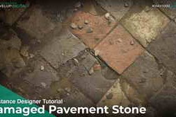 FlippedNormals – Damaged Pavement Stone