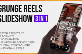Grunge Grid Multiscreen Slideshow Reels and Stories 47632698