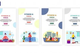 Fitness and Yoga Animation Instagram Story Pack 42837102