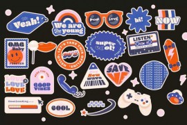 Retro Y2K Stickers Looped Animation 49411175