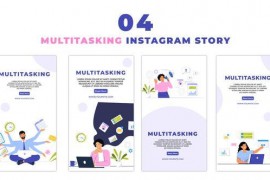 Eye Catching Multitasking Employee Character Instagram Story 47440664