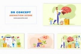 Health Checkup 2D Character with Doctor Animation Scene 48571202