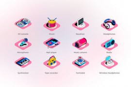 Music - Isometric Icons 44942136
