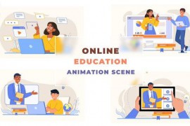 Online Education Concept Animation Scene 43660440
