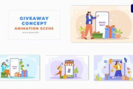Giveaway Gift Concept Flat Artwork Animation Scene 49481498