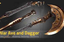 Flipped Normals – Axe & Dagger – Tutorial Full Process Bridge Studio