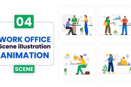 Work Office Illustration Scene animation 52582097