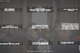 Simple Titles v1.0 | After Effects 43227460