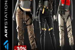ArtStation – 3 in 1 Outfits – Marvelous / CLO Project file + Video Process