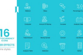 Cryptocurrency Icon Set Line Pack 44084114