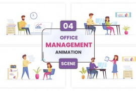 Office Management Illustration Animation Scene 52775784