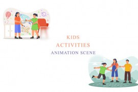 Kids Activity Animation Scene 43066488