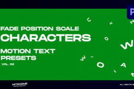 Characters Motion Text: Fade Position Scale Vol. 02 for Premiere Pro 45890313