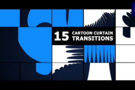 Cartoon Curtain Transitions | Premiere Pro MOGRT 52087505